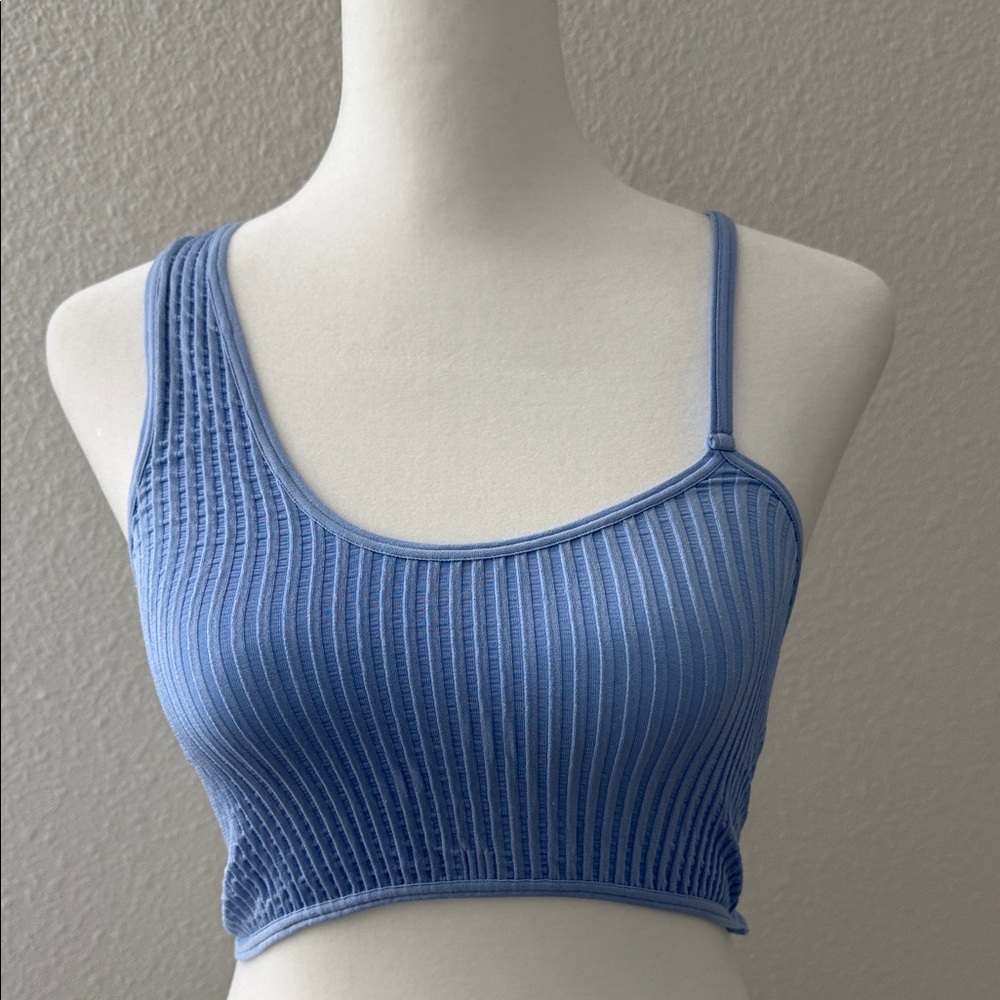 Urban Outfitters Blue Ribbed Bandeau Intimates
